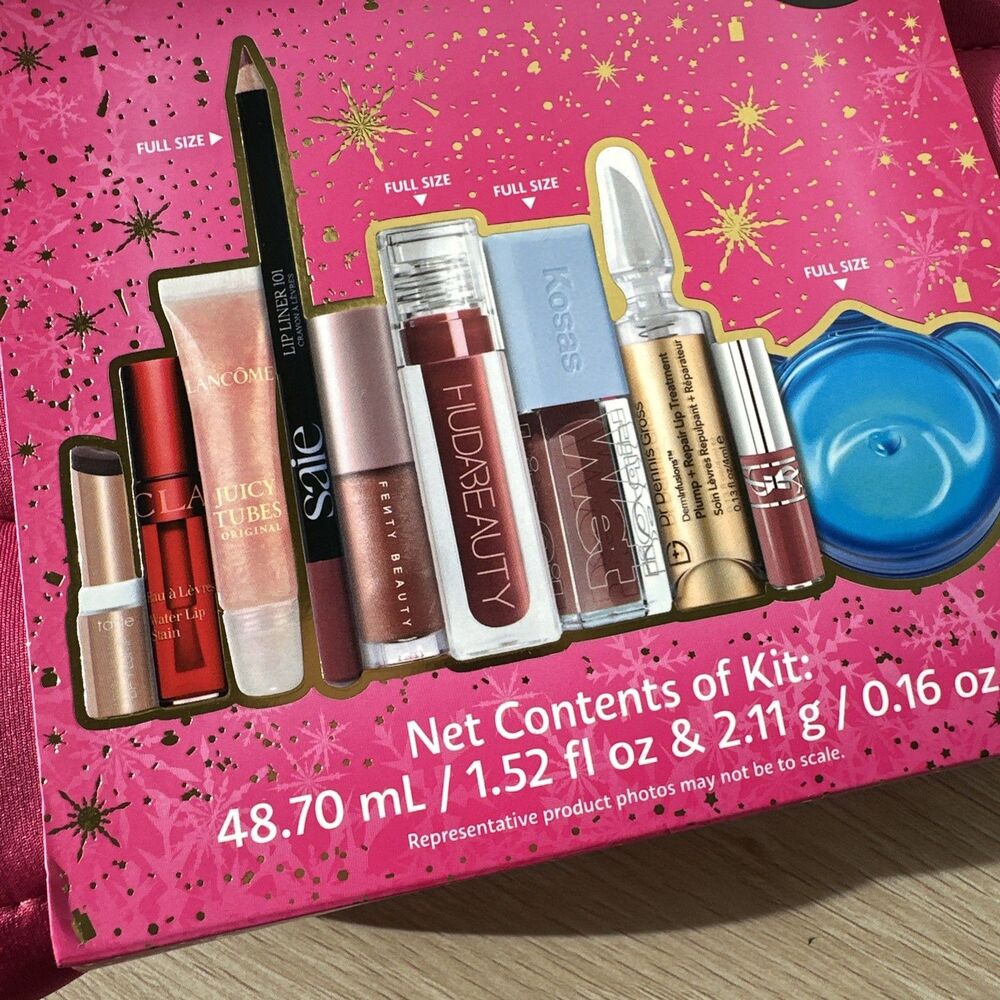 Sephora Favorites Lip Value Set Holiday 2025 10 Pc Bag Kit LIMITED EDITION NEW - Picture 2 of 6